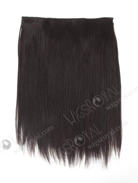 Human Hair Yaki 2# Color Invisible Headband Wire Clip in Halo Hair Extensions WR-HA-011-17642