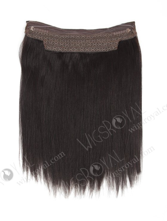 Human Hair Yaki 2# Color Invisible Headband Wire Clip in Halo Hair Extensions WR-HA-011-17644