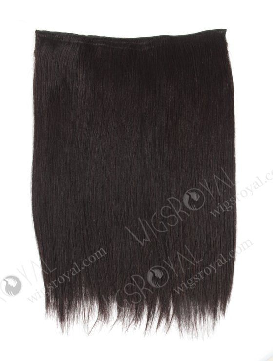 Human Hair Yaki 2# Color Invisible Headband Wire Clip in Halo Hair Extensions WR-HA-011-17645