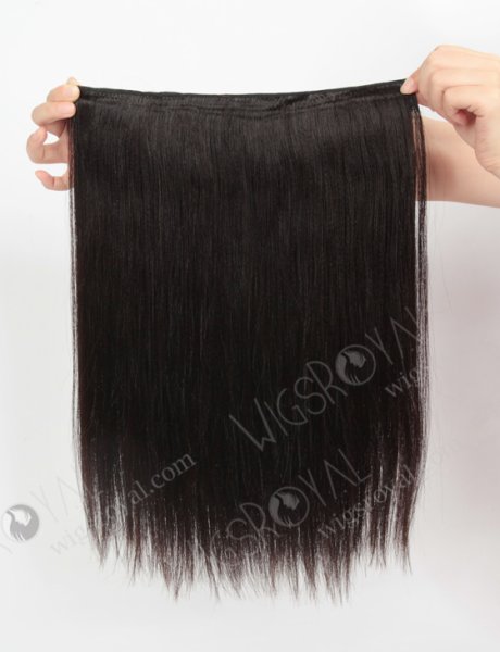 Human Hair Yaki 2# Color Invisible Headband Wire Clip in Halo Hair Extensions WR-HA-011