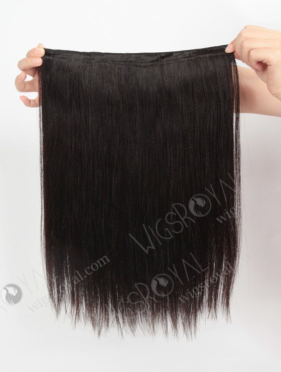 Human Hair Yaki 2# Color Invisible Headband Wire Clip in Halo Hair Extensions WR-HA-011-17646