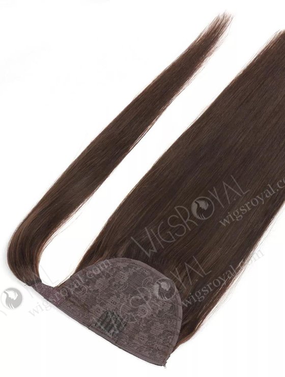 100% Human Raw Virgin Braided Drawstring Wrap Straight Ponytails Clip in Hair Extension WR-PT-001-17479