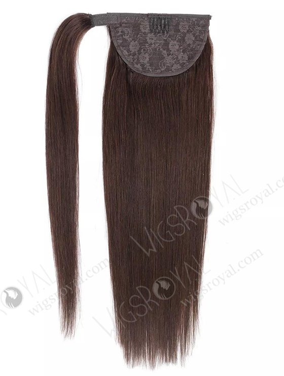 100% Human Raw Virgin Braided Drawstring Wrap Straight Ponytails Clip in Hair Extension WR-PT-001-17480