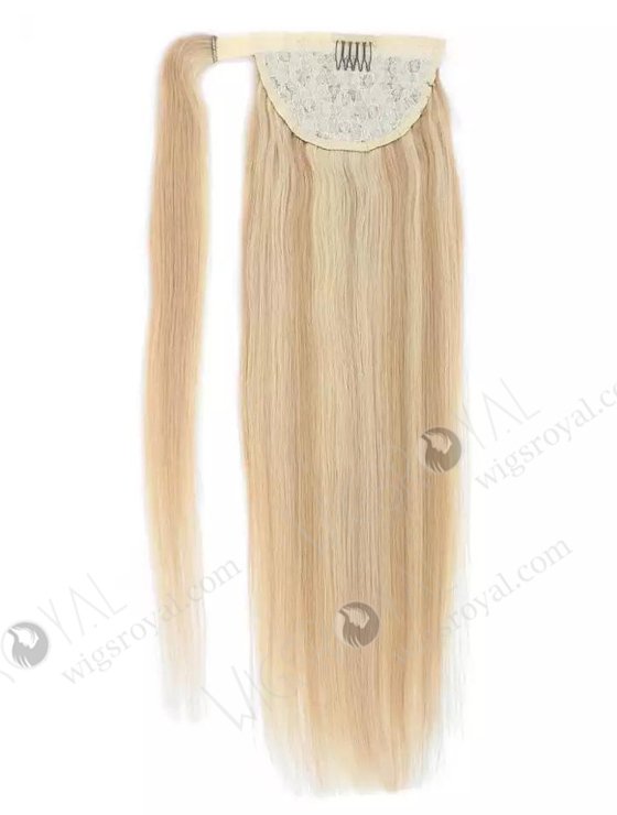 Unprocessed Braided Drawstring Wrap Straight Ponytails Clip in Hair Extension WR-PT-002-17493