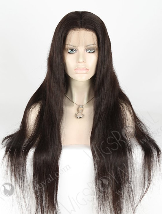 In Stock Brazilian Virgin Hair 28" Straight Natural Color 360 Lace Wig 360LW-04007-17738