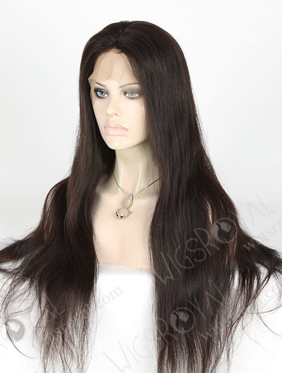 In Stock Brazilian Virgin Hair 26" Straight Natural Color 360 Lace Wig 360LW-04006-17731