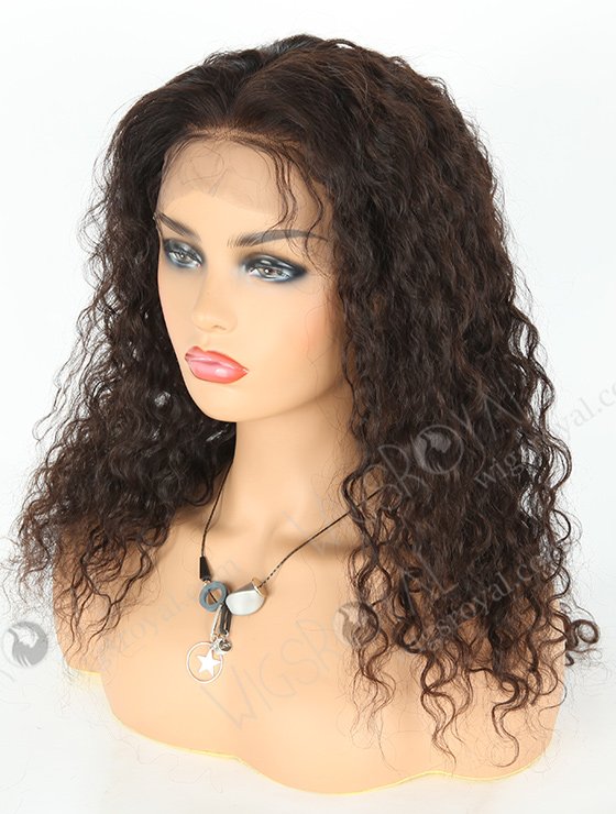 In Stock Brazilian Virgin Hair 18" Natural Curly Natural Color 360 Lace Wig 360LW-04015-17815