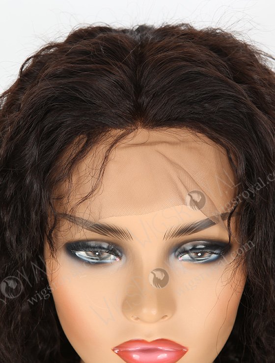 In Stock Brazilian Virgin Hair 16" Natural Curly Natural Color 360 Lace Wig 360LW-04014-17806