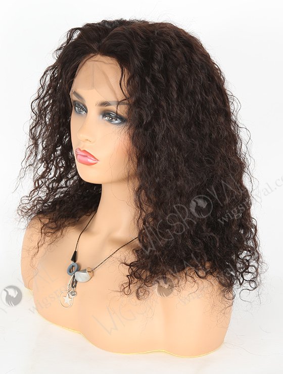 In Stock Brazilian Virgin Hair 16" Natural Curly Natural Color 360 Lace Wig 360LW-04014-17807