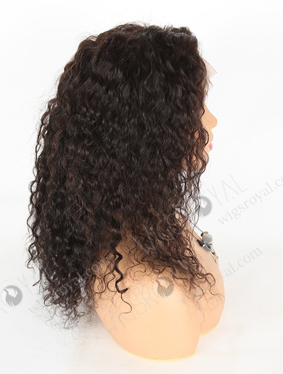 In Stock Brazilian Virgin Hair 16" Natural Curly Natural Color 360 Lace Wig 360LW-04014-17810