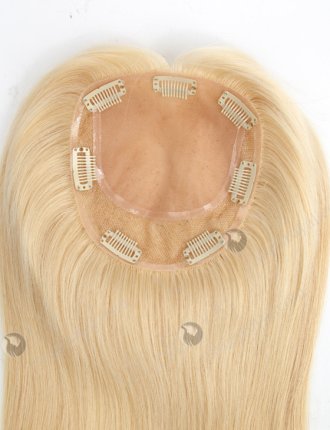 High Quality Female Hair Toppers 16 Inch 613 Blonde Silk Top Hair Pieces Topper-041