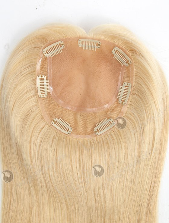 High Quality Female Hair Toppers 16 Inch 613 Blonde Silk Top Hair Pieces Topper-041-17944
