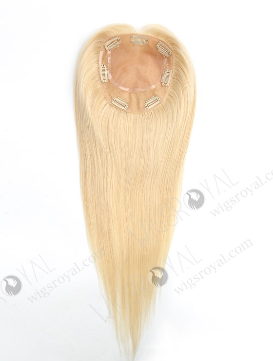 High Quality Female Hair Toppers 16 Inch 613 Blonde Silk Top Hair Pieces Topper-041