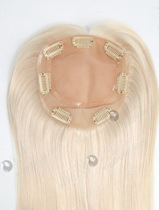 Best Quality Platinum Blonde White Human Hair Toppers for Thinning Hair Topper-042-17951