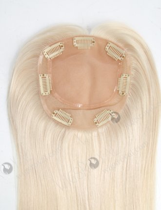 Best Quality Platinum Blonde White Human Hair Toppers for Thinning Hair Topper-042