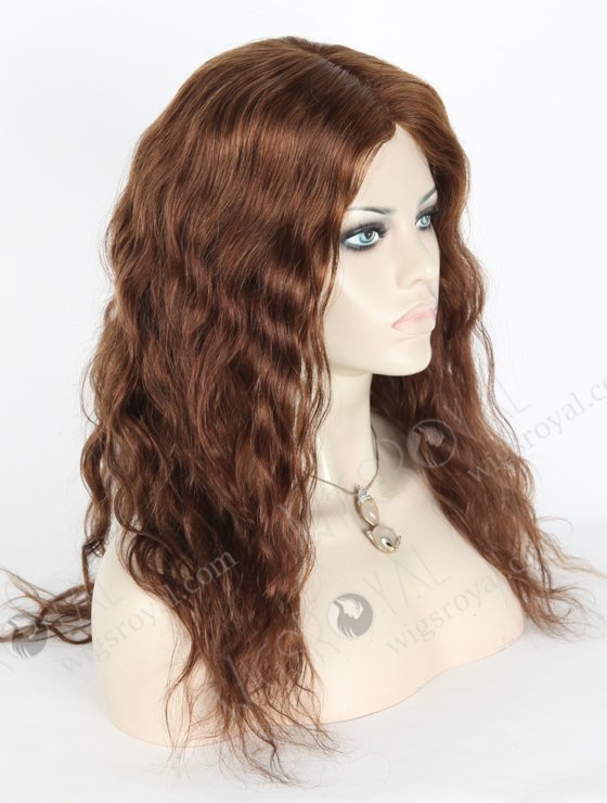 In Stock Brazilian Virgin Hair 16" Natural Wave 3/9# Evenly Blended Silk Top Glueless Wig GL-04027-17913
