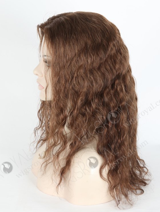 In Stock Brazilian Virgin Hair 16" Natural Curly 3/9# Evenly Blended Silk Top Glueless Wig GL-04056-17938