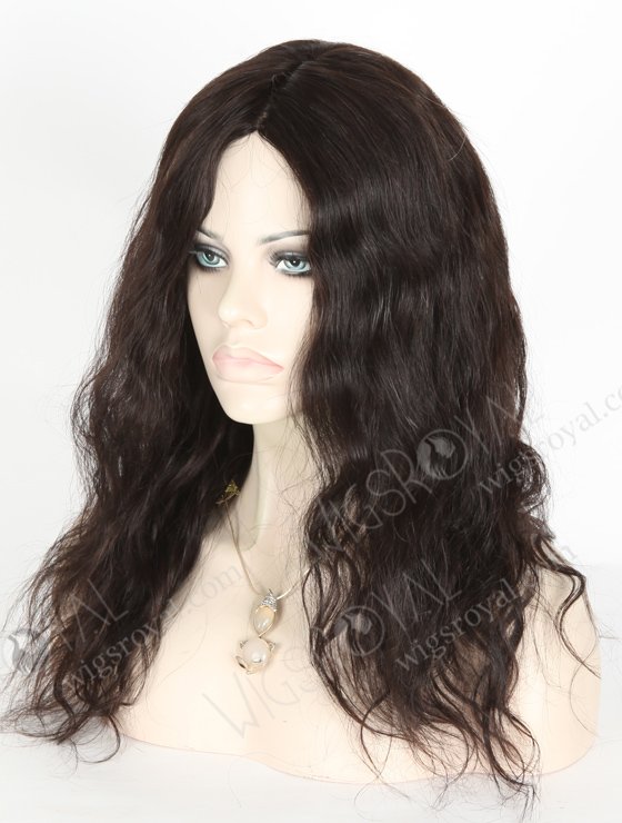 In Stock Brazilian Virgin Hair 16" Natural Wave Natural Color Silk Top Glueless Wig GL-04006-17906