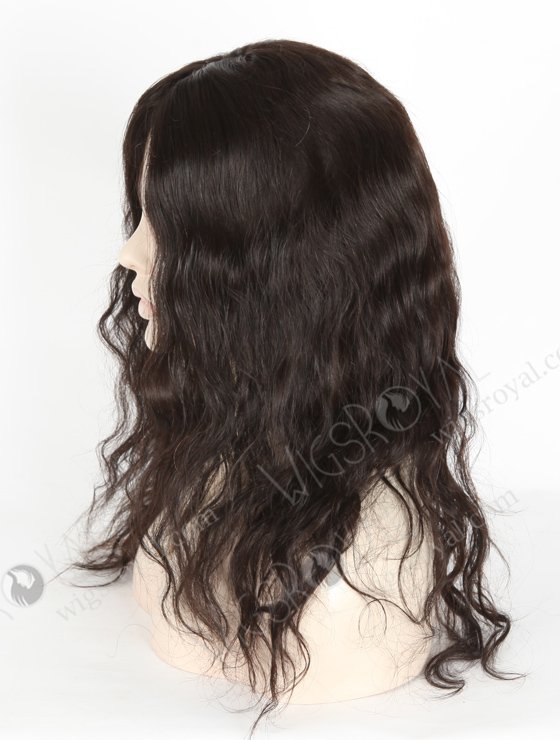 In Stock Brazilian Virgin Hair 16" Natural Wave Natural Color Silk Top Glueless Wig GL-04006-17905