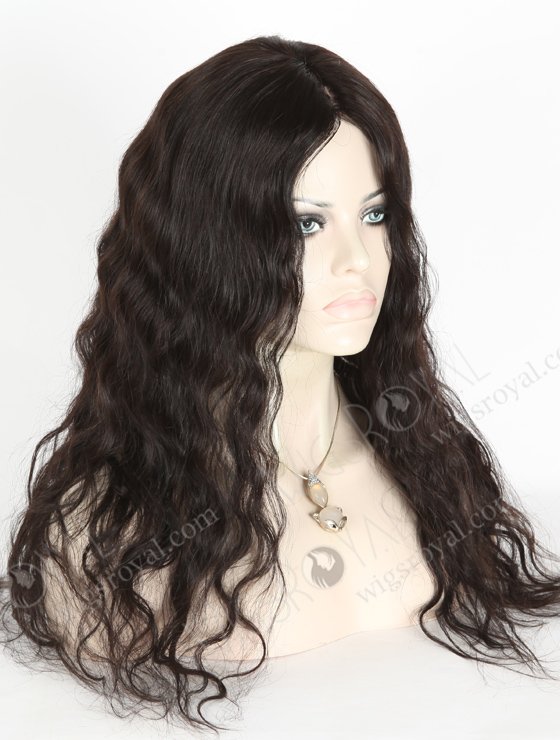 In Stock Brazilian Virgin Hair 20" Natural Wave Natural Color Silk Top Glueless Wig GL-04036-17923