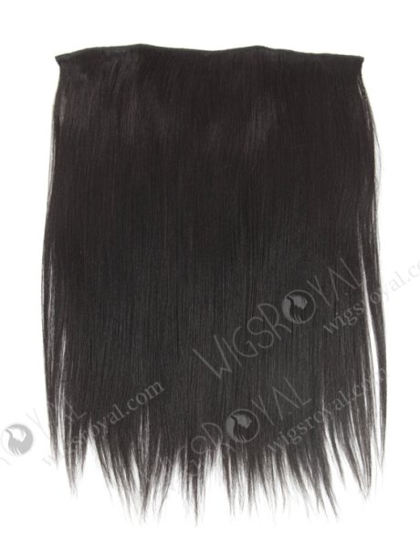 Indian Virgin 14'' Yaki 1b# Color Invisible Headband Wire Clip in Halo Hair Extensions WR-HA-010