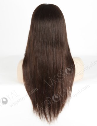 In Stock European Virgin Hair 18" Natural Straight Natural Brown Color Lace Front Silk Top Glueless Wig GLL-08029