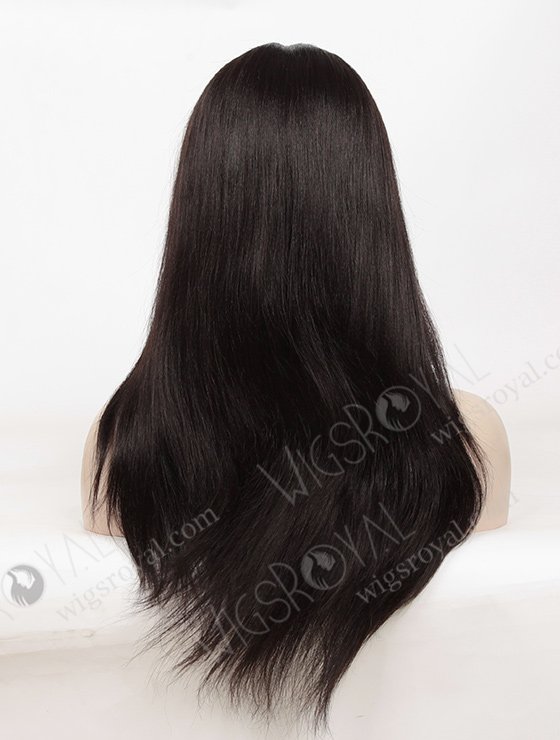 In Stock Indian Remy Hair 16" Light Yaki 1B# Color Full Lace Wig FLW-01234-18042