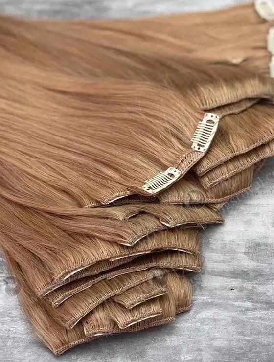 Hot Selling 7A Grade curly human hair clip in weft WR-CW-009-18051