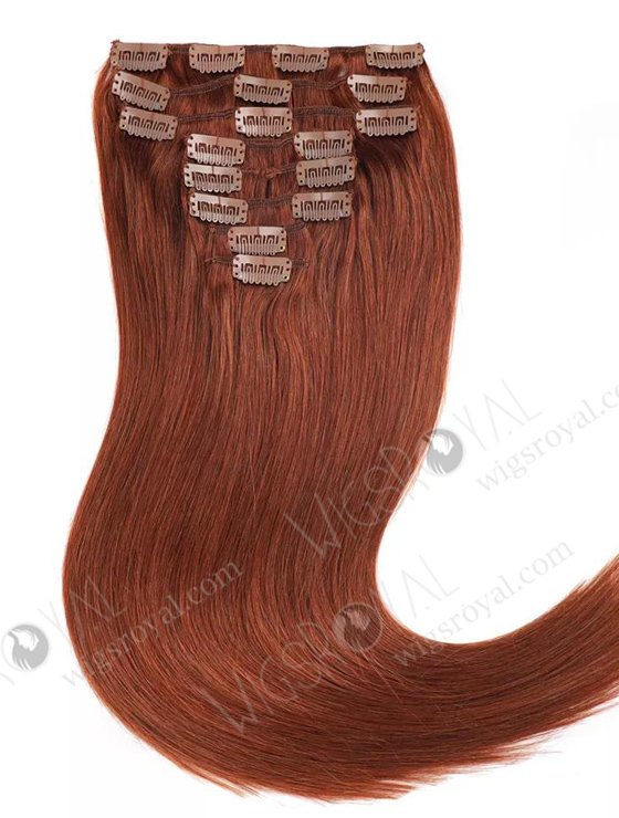 Hot Selling 7A Grade curly human hair clip in weft WR-CW-009-18050