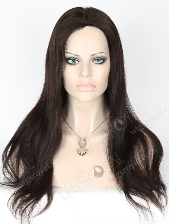 In Stock Chinese Virgin Hair 18" Natural Straight Natural Color Full Lace Glueless Wig GL-07004