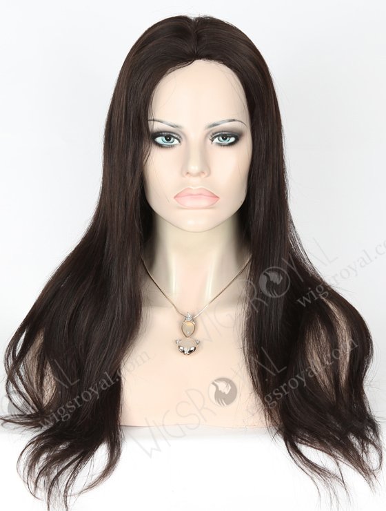 In Stock Chinese Virgin Hair 18" Natural Straight Natural Color Full Lace Glueless Wig GL-07004-18056