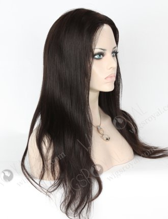 In Stock Chinese Virgin Hair 18" Natural Straight Natural Color Full Lace Glueless Wig GL-07004