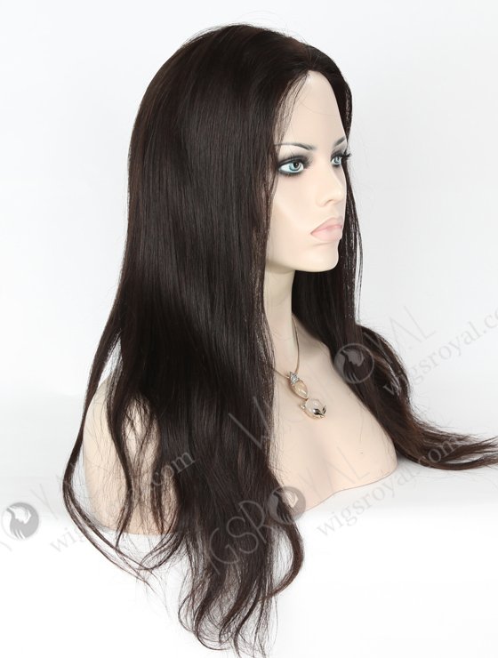 In Stock Chinese Virgin Hair 18" Natural Straight Natural Color Full Lace Glueless Wig GL-07004-18058