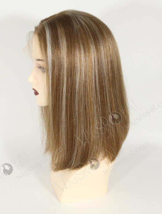 Bob Style Highlight Color 12'' Brazilian Virgin Hair Full Lace Wigs WR-LW-117-18159