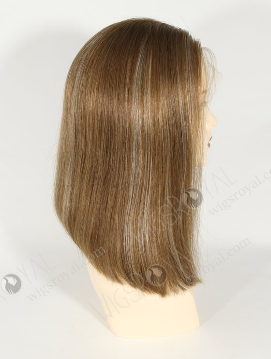 Bob Style Highlight Color 12'' Brazilian Virgin Hair Full Lace Wigs WR-LW-117-18154