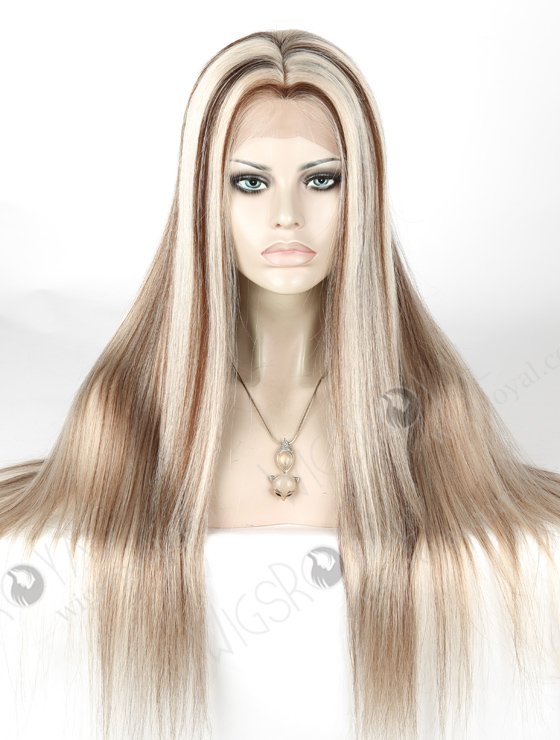 High Density Highlight Color 24'' Brazilian Virgin Hair Lace Wigs With PU WR-MOW-004-18257