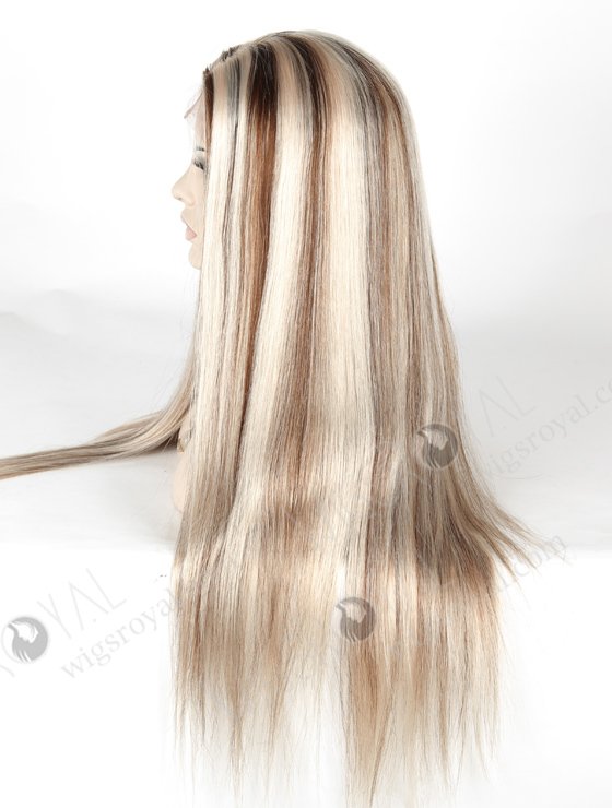 High Density Highlight Color 24'' Brazilian Virgin Hair Lace Wigs With PU WR-MOW-004-18258