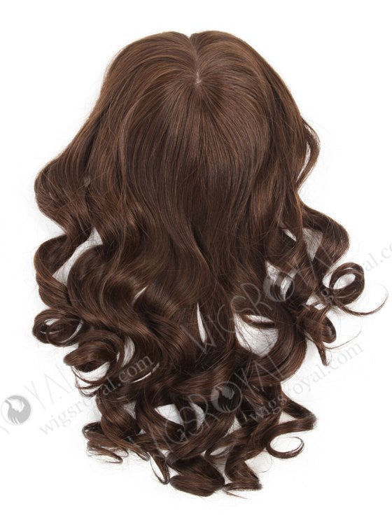 In Stock European Virgin Hair 16" Beach Wave 2a# Color 7"×7" Silk Top Wefted Hair Topper-019-18430