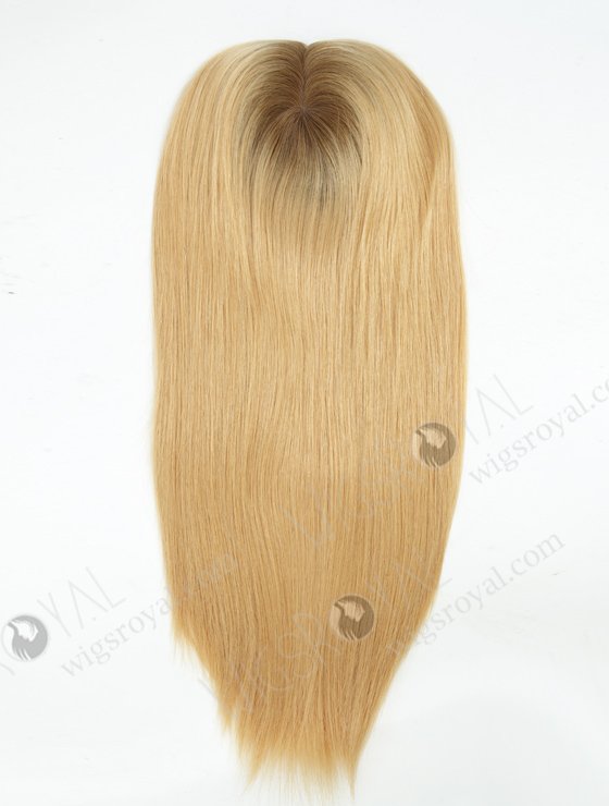 In Stock European Virgin Hair 16" One Length Straight T9/24# Color 5.5"×5.5" Silk Top Wefted Kosher Topper-075-18461