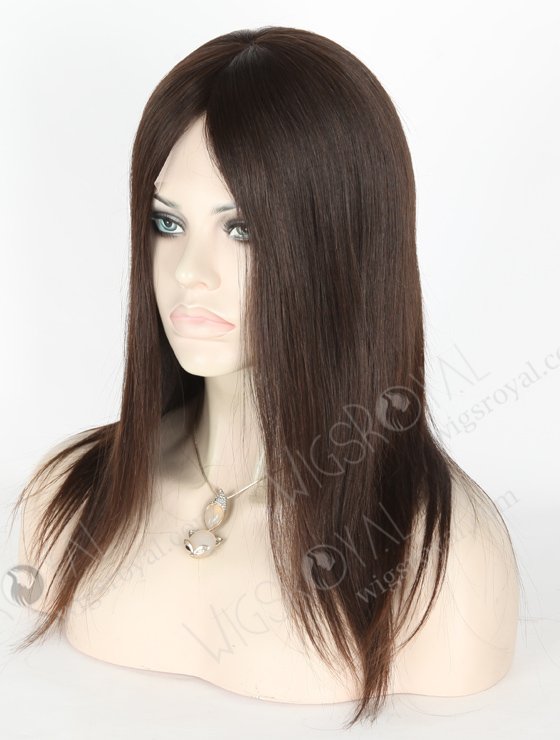 Quality Natural Human Hair Wigs For Thinning Hair | In Stock European Virgin Hair 14" Natural Straight Natural Color Lace Front Silk Top Glueless Wig GLL-08026-18398