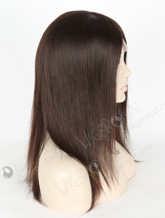 Quality Natural Human Hair Wigs For Thinning Hair | In Stock European Virgin Hair 14" Natural Straight Natural Color Lace Front Silk Top Glueless Wig GLL-08026-18402