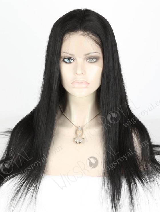In Stock Indian Remy Hair 20" Straight 1# Color Full Lace Wig FLW-01564-18355