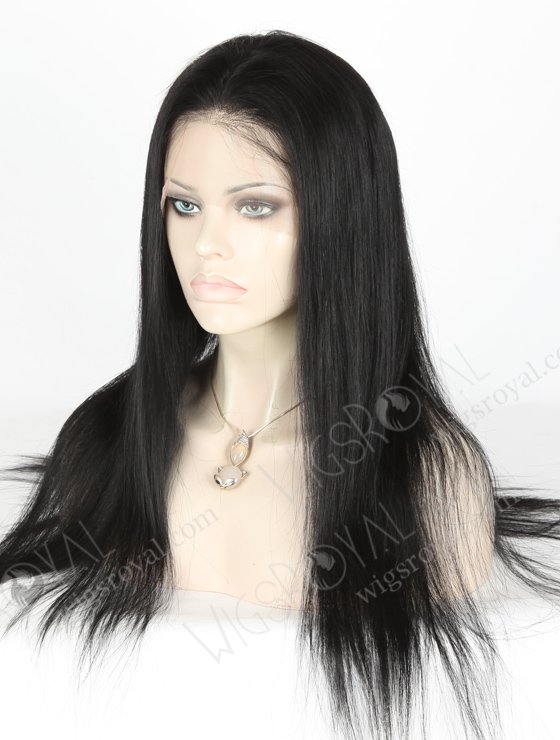 In Stock Indian Remy Hair 20" Straight 1# Color Full Lace Wig FLW-01564-18356