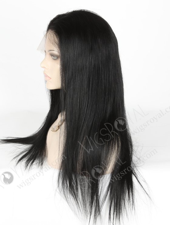 In Stock Indian Remy Hair 20" Straight 1# Color Full Lace Wig FLW-01564-18357