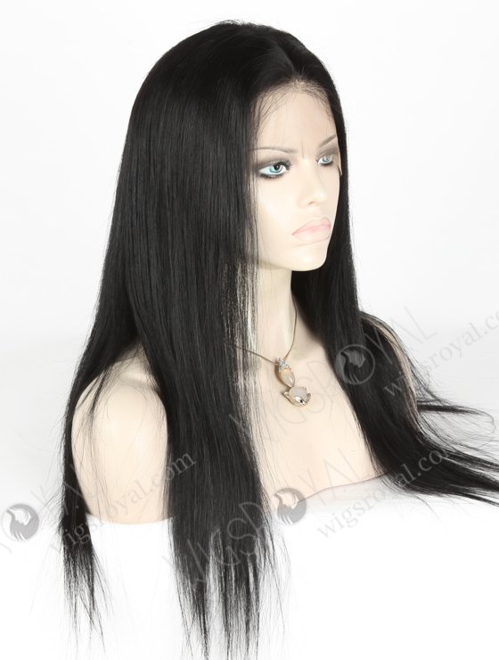 In Stock Indian Remy Hair 20" Straight 1# Color Full Lace Wig FLW-01564-18358
