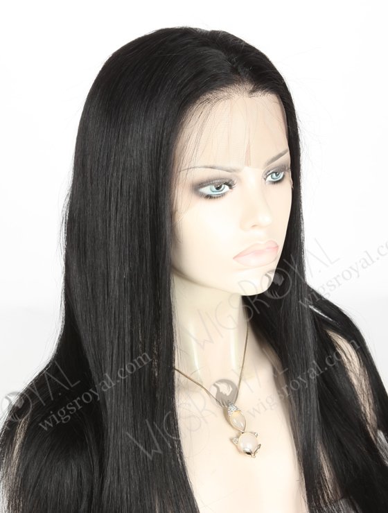In Stock Indian Remy Hair 22" Straight 1# Color Full Lace Wig FLW-01643-18373