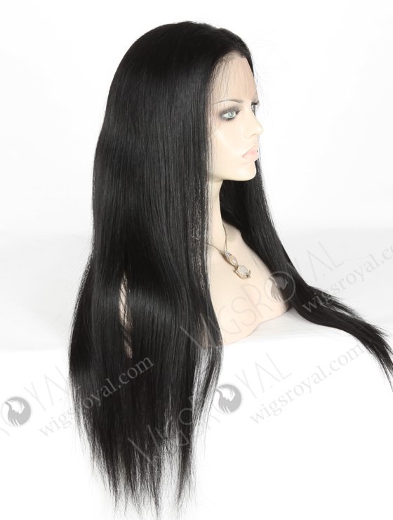 In Stock Indian Remy Hair 22" Straight 1# Color Full Lace Wig FLW-01643-18372