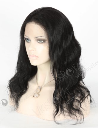 In Stock Indian Remy Hair 16" Body Wave 1# Color Full Lace Wig FLW-01195