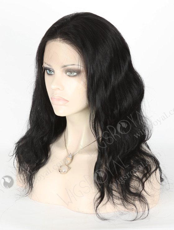 In Stock Indian Remy Hair 16" Body Wave 1# Color Full Lace Wig FLW-01195-18349