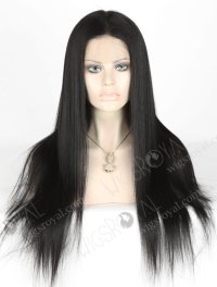 In Stock Indian Remy Hair 22" Yaki 1# Color Full Lace Wig FLW-01638